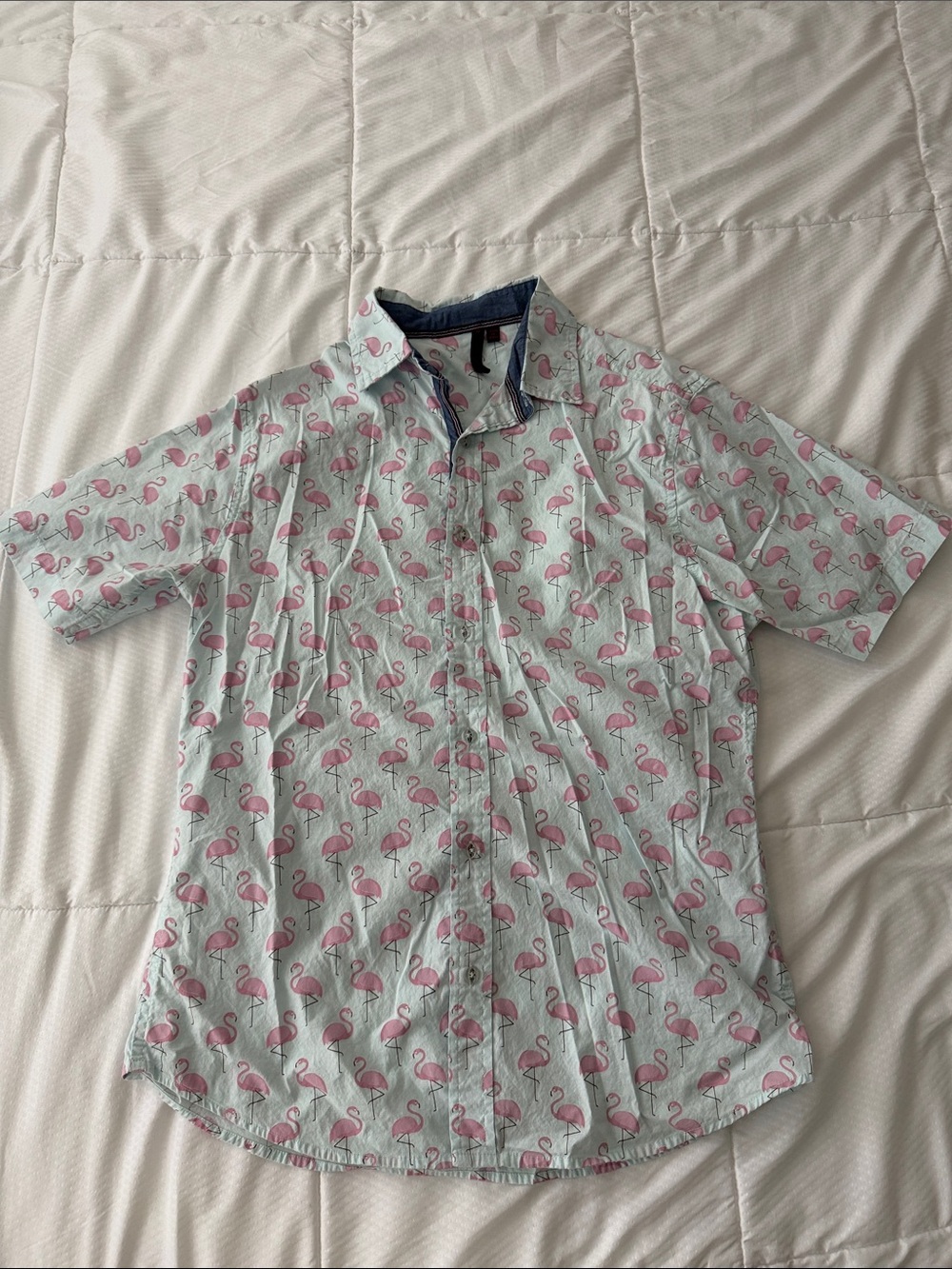 Pink Flamingo Button Up Shirt